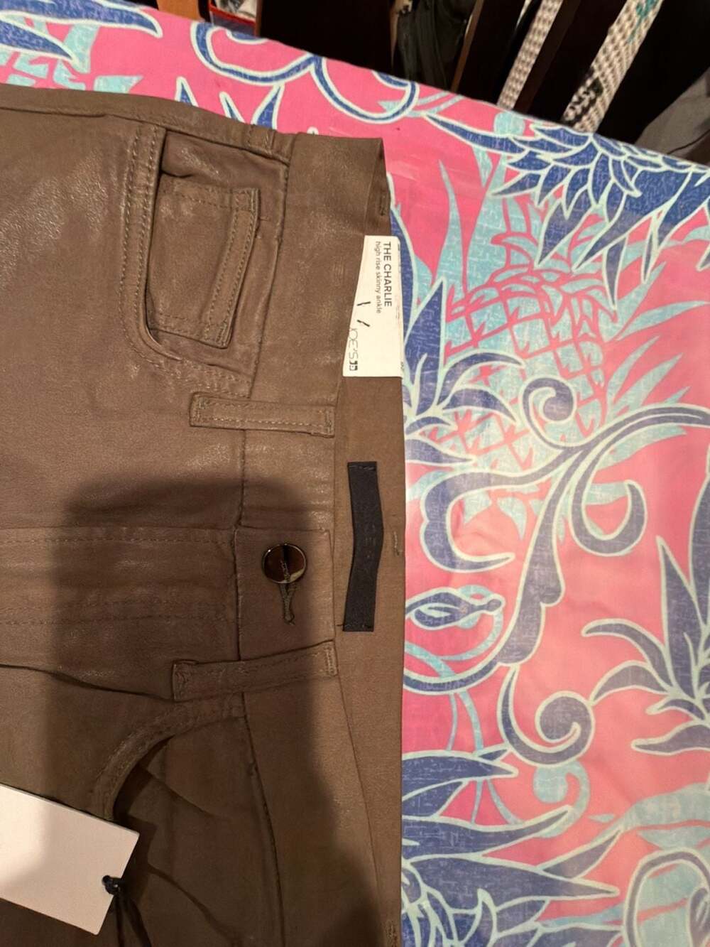 Joe's Jeans The Charlie High Rise Skinny Ankle Coated Jeans